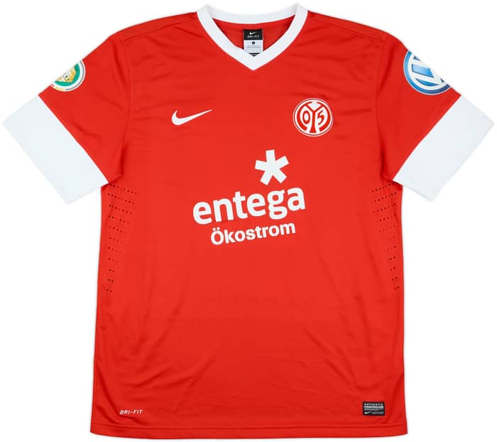 2012-13 FSV Mainz Match Issue Squad Signed DFB-Pokal Home Shirt Ede #17