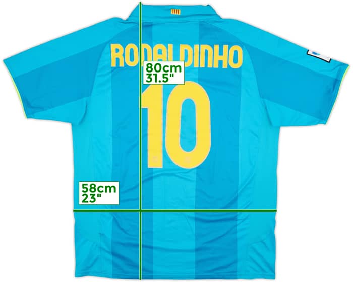 2007-09 Barcelona Away Shirt Ronaldinho #10 - 9/10 - (XL)