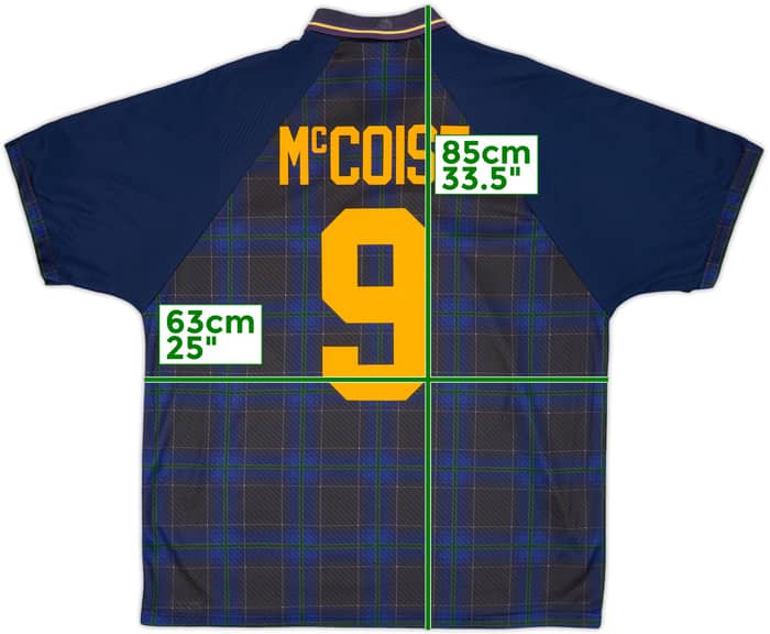 1994-96 Scotland Home Shirt McCoist #9 - 9/10 - (XXL)