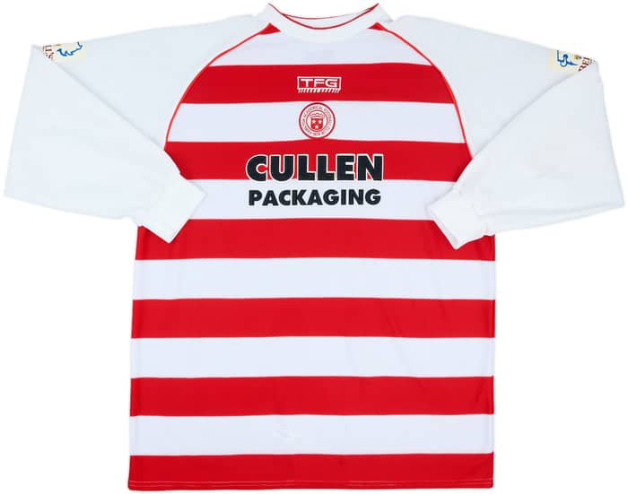 2003-04 Hamilton Academical Match Issue Home L/S Shirt #10