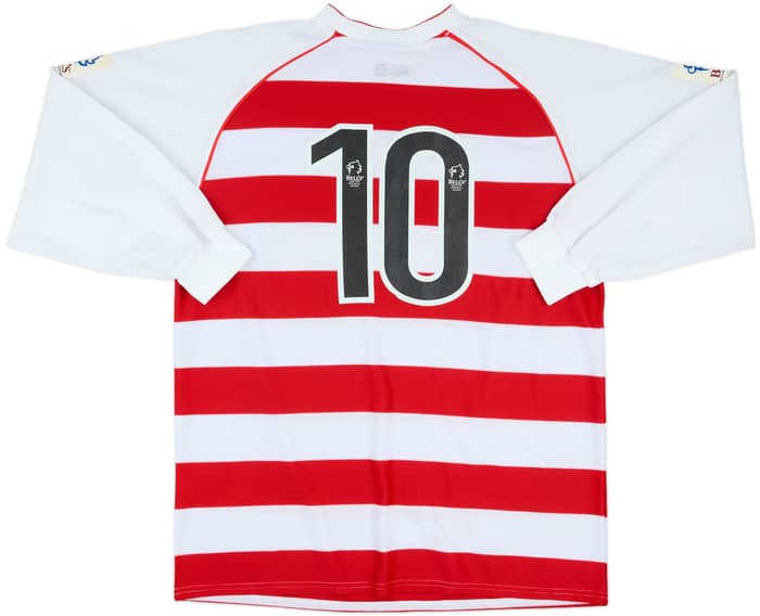 2003-04 Hamilton Academical Match Issue Home L/S Shirt #10