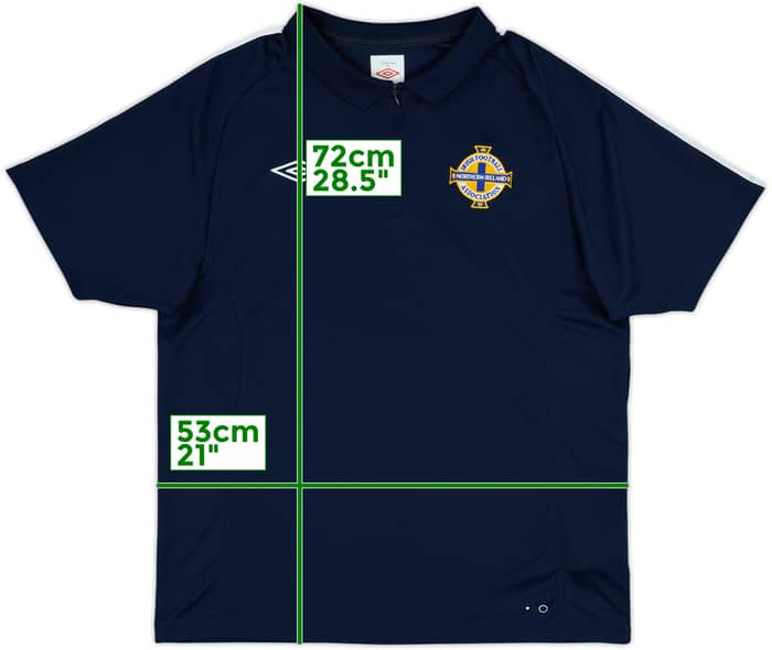 2010-11 Northern Ireland Umbro 1/4 Zip Polo Shirt - 6/10 - (L)