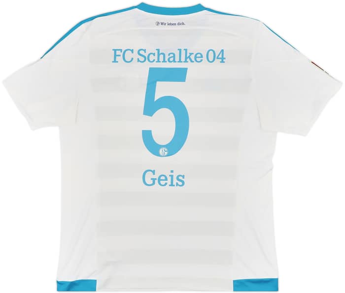 2015-17 Schalke Away Shirt Geis #5 - 9/10 - (XL)