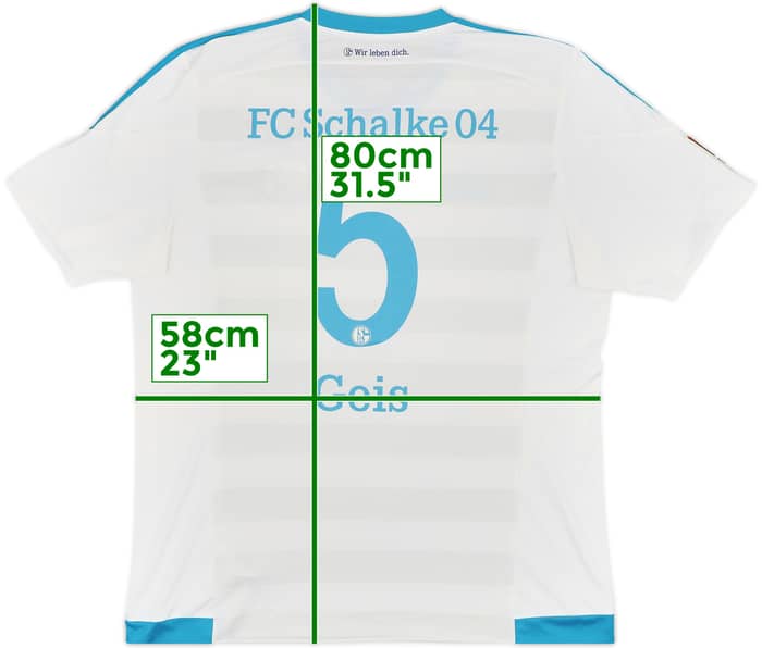 2015-17 Schalke Away Shirt Geis #5 - 9/10 - (XL)