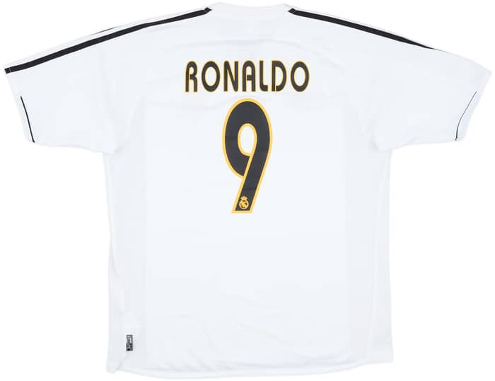 2003-04 Real Madrid Home Shirt Ronaldo #9 - 9/10 - (M)