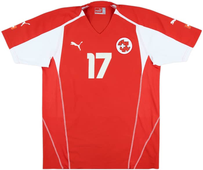 2004-06 Switzerland Match Issue Home Shirt #17