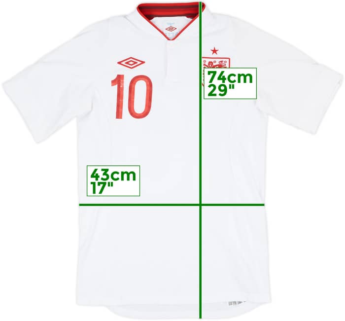 2012-13 England Home Shirt Rooney #10 - 5/10 - (S)