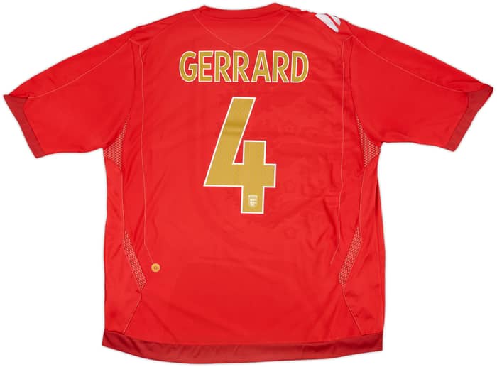 2006-08 England Away Shirt Gerrard #4 - 6/10 - (XXL)