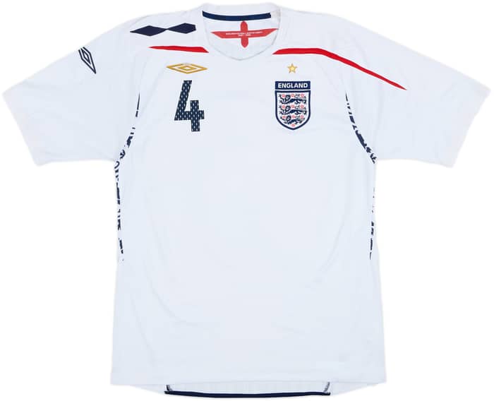 2007-09 England Home Shirt Gerrard #4 - 6/10 - (L)