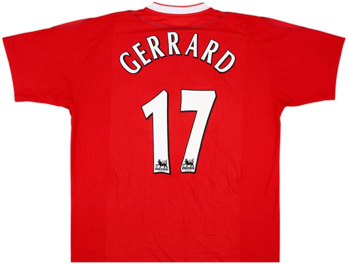 2002-04 Liverpool Home Shirt Gerrard #17 - 6/10 - (XL)