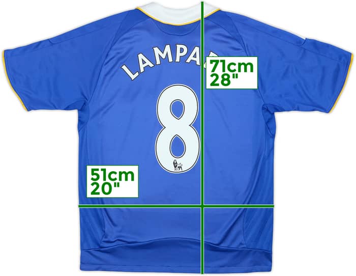 2008-09 Chelsea Home Shirt Lampard #8 - 6/10 - (XL.Boys)