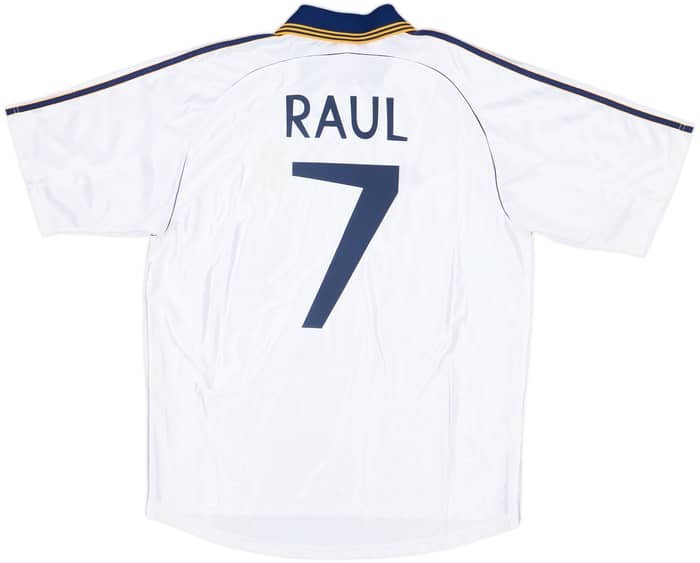 1998-00 Real Madrid Home Shirt Raul #7 - 9/10 - (L)