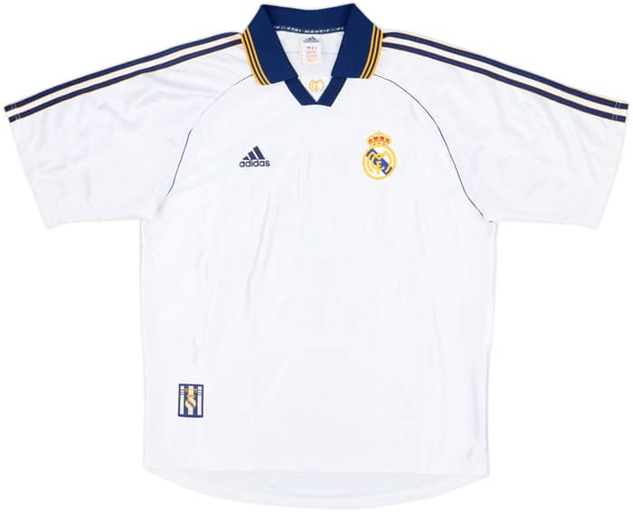 1998-00 Real Madrid Home Shirt Raul #7 - 9/10 - (L)