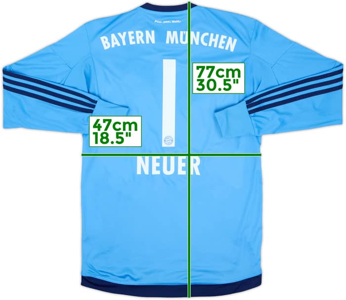 2015-16 Bayern Munich GK Shirt Neuer #1 - 9/10 - (S)