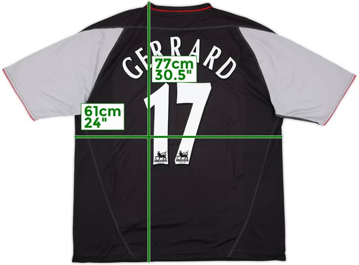 2002-04 Liverpool Away Shirt Gerrard #17 - 9/10 - (XL)