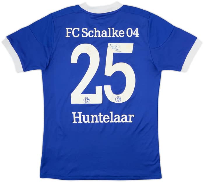 2012-14 Schalke Signed Home Shirt Huntelaar #25 - 6/10 - (XL.Boys)