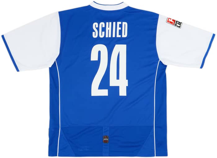 2007-08 Hansa Rostock Squad Signed Home Shirt Schied #24 - 8/10 - (M/L)