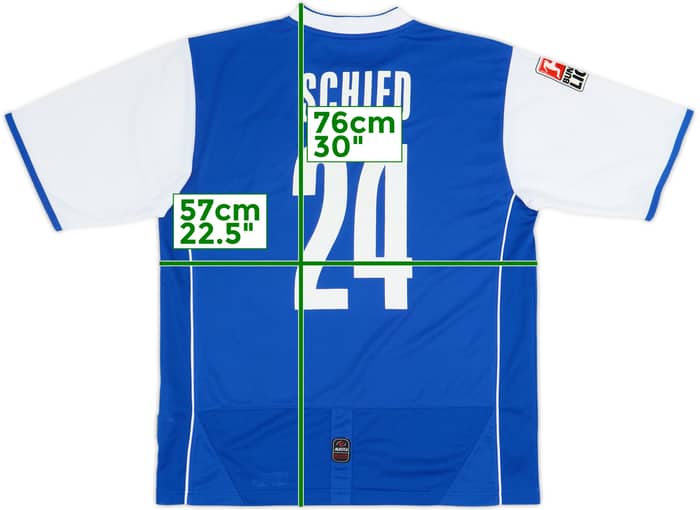 2007-08 Hansa Rostock Squad Signed Home Shirt Schied #24 - 8/10 - (M/L)