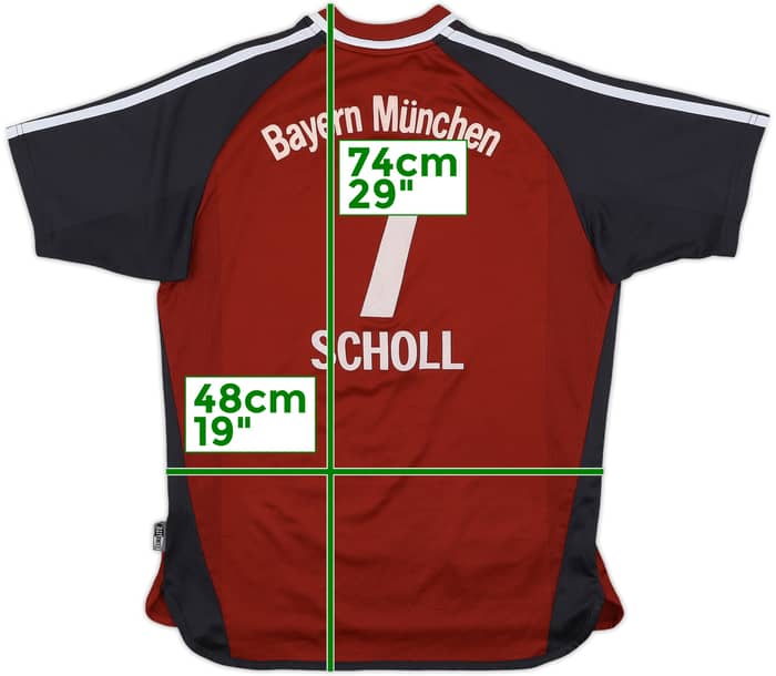 2002-03 Bayern Munich Home Shirt Scholl #7 - 8/10 - (XL.Boys)