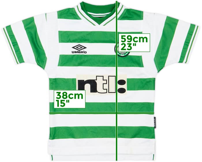 1999-01 Celtic Home Shirt - 7/10 - (S.Boys)