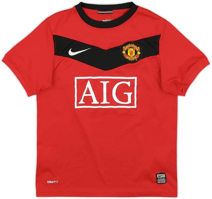 2009-10 Manchester United Home Shirt Rooney #10 - 8/10 - (S.Boys)