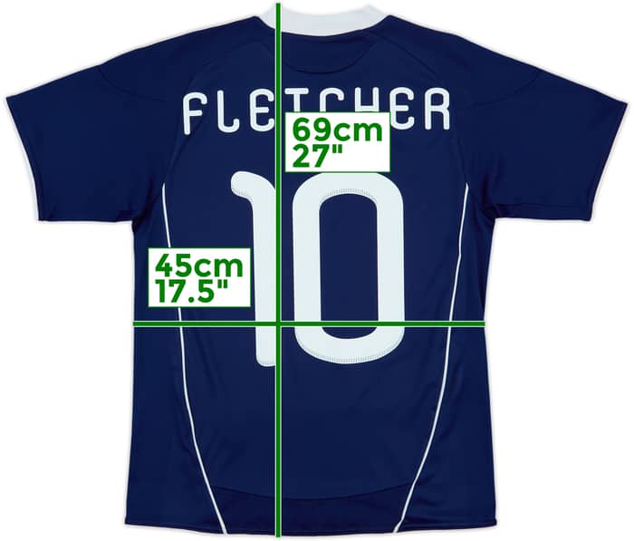 2010-11 Scotland Home Shirt Fletcher #10 - 8/10 - (S)