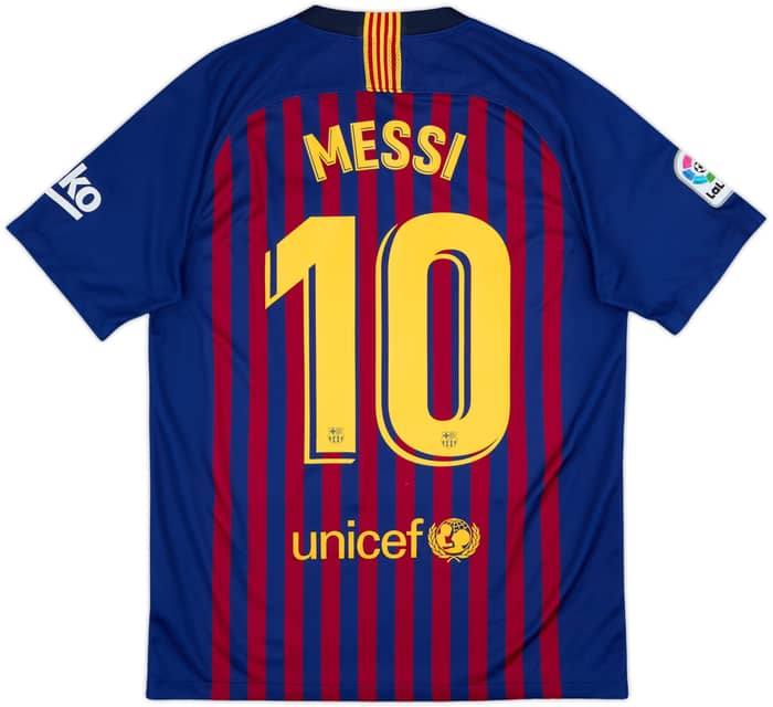 2018-19 Barcelona Home Shirt Messi #10 - 9/10 - (M)
