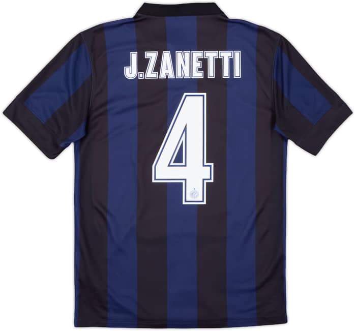 2013-14 Inter Milan Home Shirt J. Zanetti #4 - 9/10 - (S)