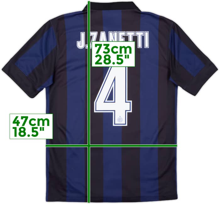 2013-14 Inter Milan Home Shirt J. Zanetti #4 - 9/10 - (S)