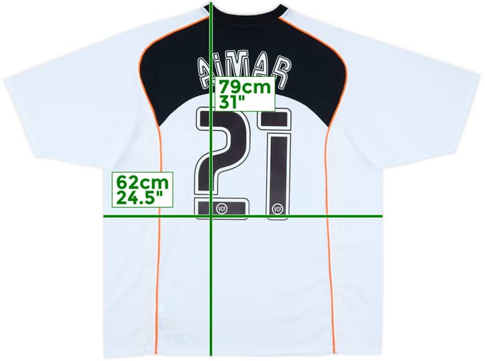 2004-05 Valencia Basic Home Shirt Aimar #21 - 10/10 - (XL)