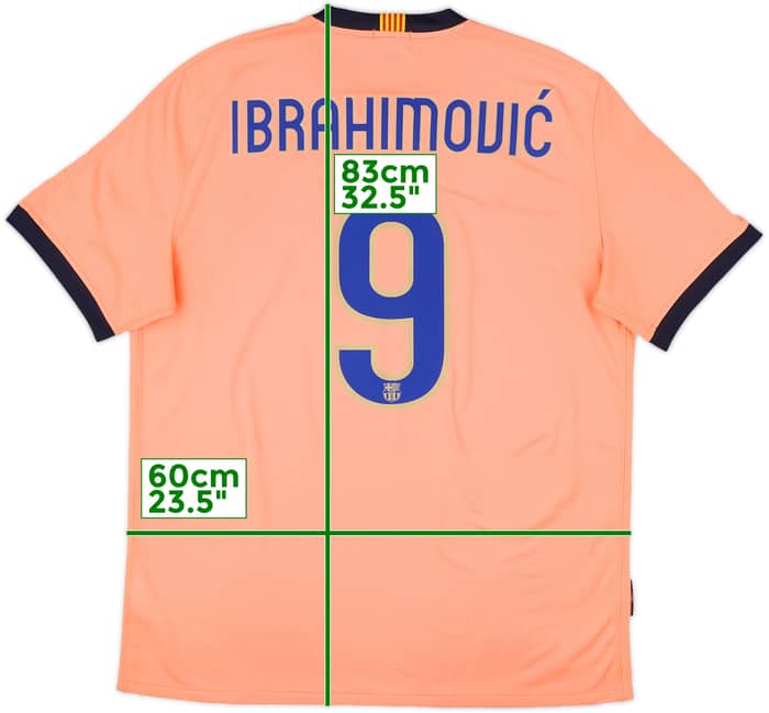2009-10 Barcelona Away Shirt Ibrahimovic #9 - 8/10 - (XL)