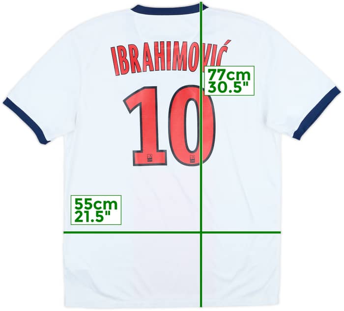 2013-14 Paris Saint-Germain Away Shirt Ibrahimovic #10 - 8/10 - (L)