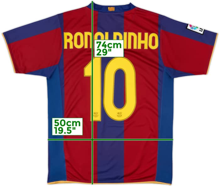 2007-08 Barcelona Home Shirt Ronaldinho #10 - 6/10 - (M)