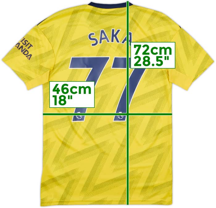 2019-20 Arsenal Away Shirt Saka #77 - 7/10 - (S)