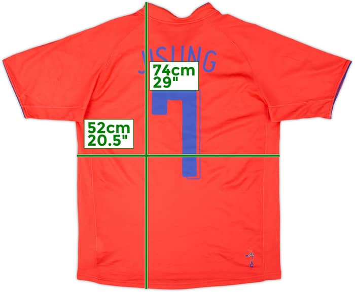 2006-08 South Korea Home Shirt Ji Sung #7 - 7/10 - (L)