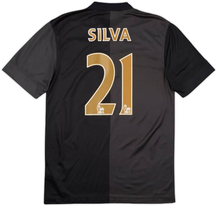 2013-14 Manchester City Away Shirt Silva #21 - 8/10 - (S)