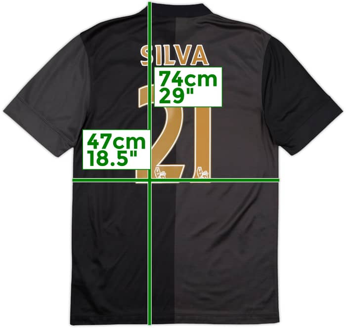 2013-14 Manchester City Away Shirt Silva #21 - 8/10 - (S)
