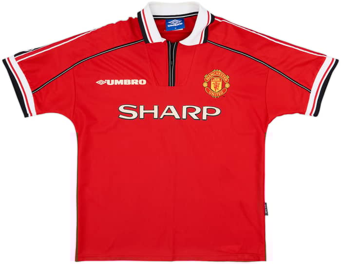 1998-00 Manchester United Home Shirt Beckham #7 - 8/10 - (M)