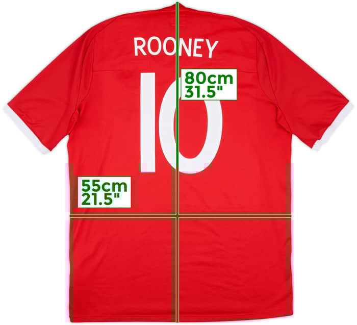 2010-11 England Away Shirt Rooney #10 - 8/10 - (L)