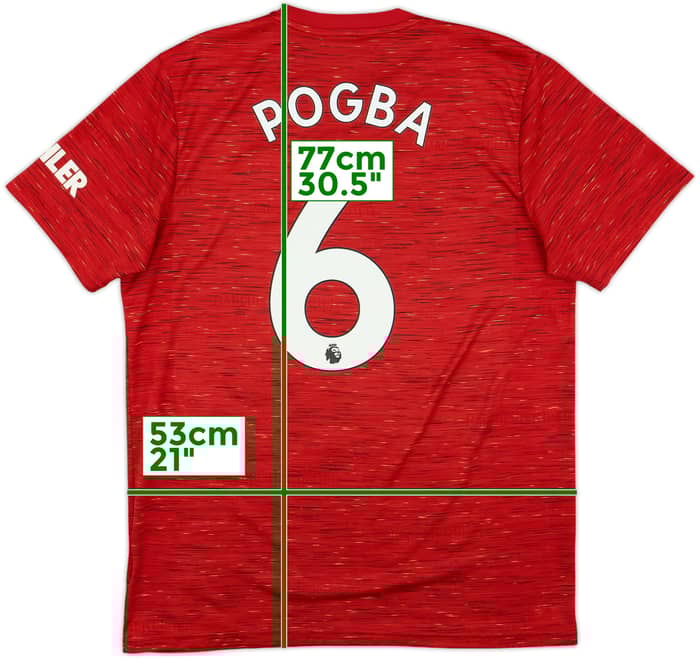 2020-21 Manchester United Home Shirt Pogba #6 - 6/10 - (L)