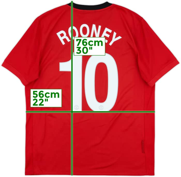 2009-10 Manchester United Home Shirt Rooney #10 - 6/10 - (L)
