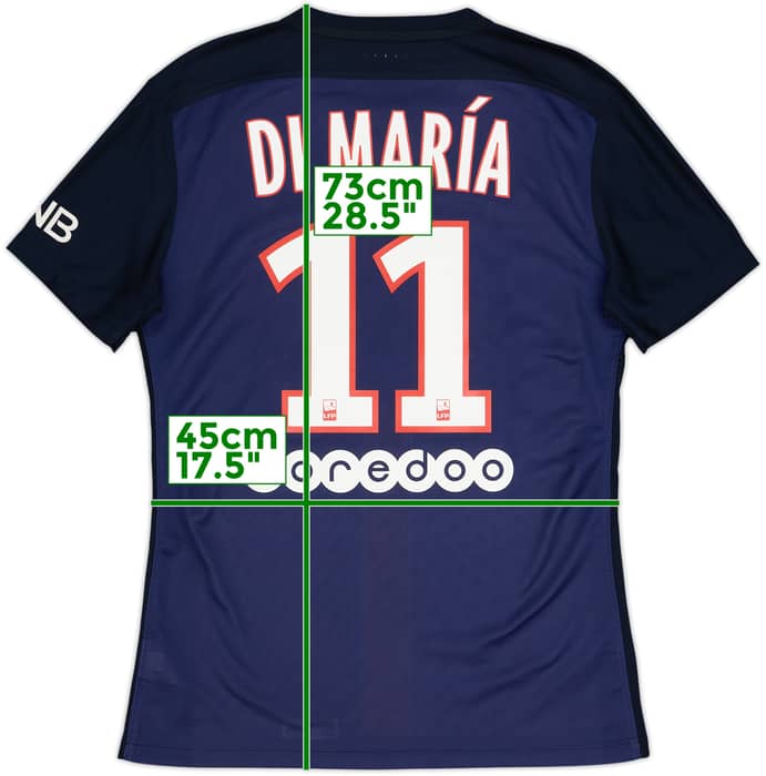 2016-17 Paris Saint-Germain Authentic Home Shirt Di Maria #11 - 10/10 - (M)