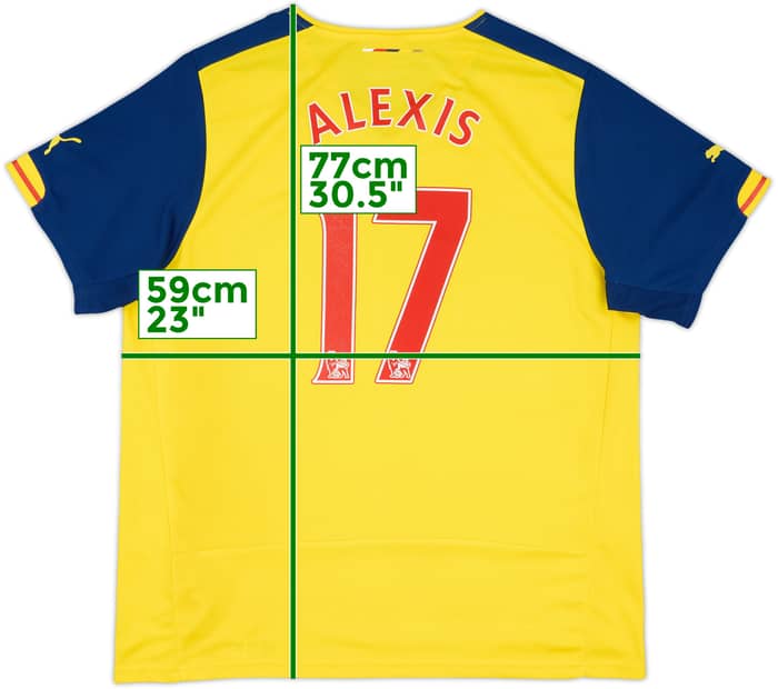 2014-15 Arsenal Away Shirt Alexis #17 - 6/10 - (XL)