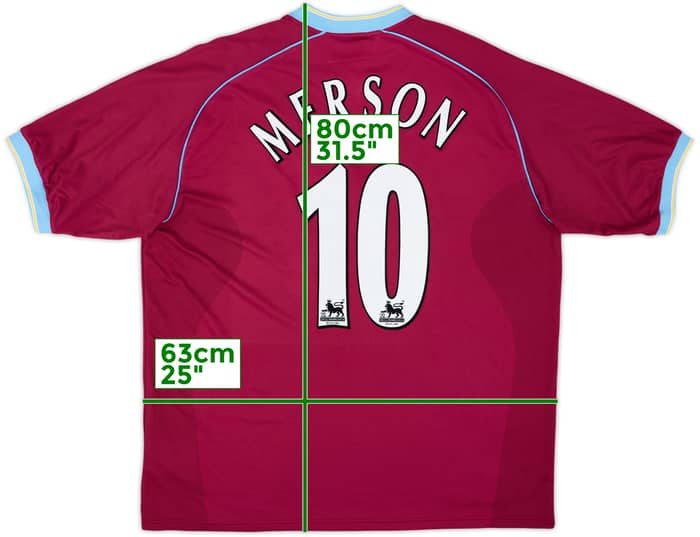 2001-02 Aston Villa Home Shirt Merson #10 - 8/10 - (XL)