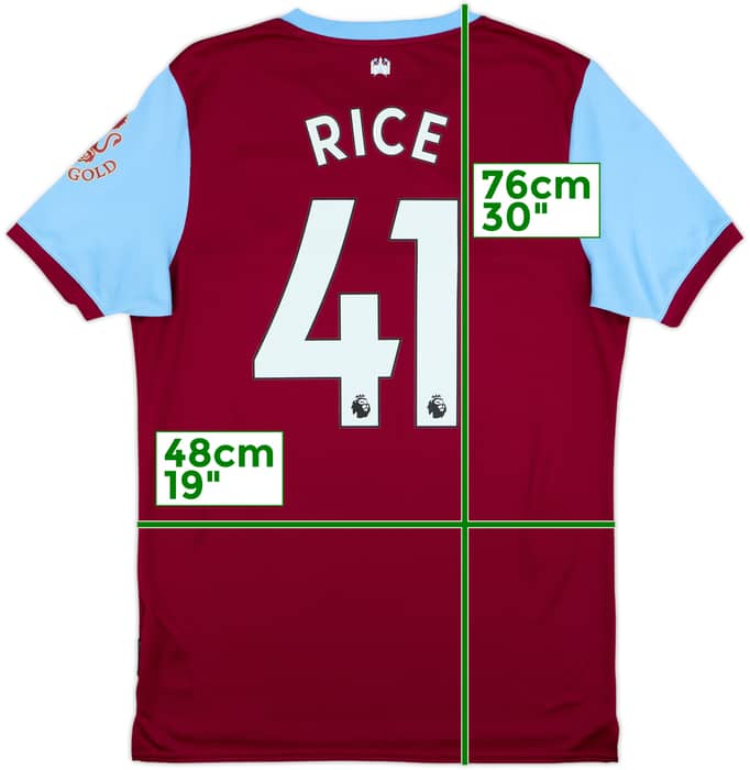 2019-20 West Ham Home Shirt Rice #41 - 10/10 - (M)
