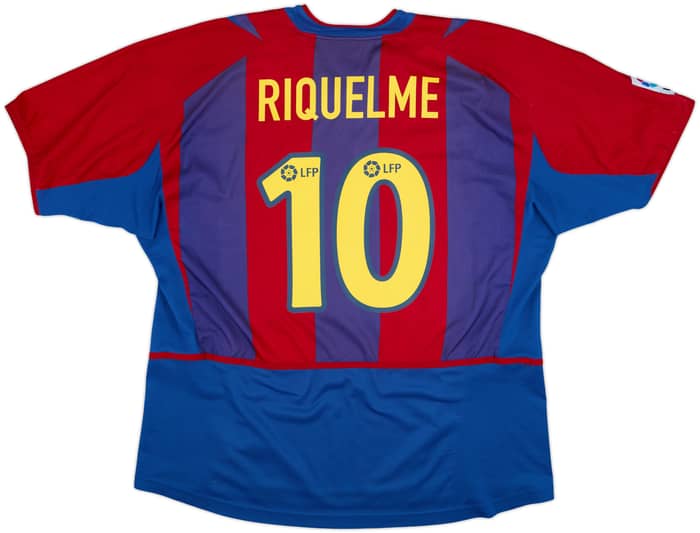 2002-03 Barcelona Home Shirt Riquelme #10 - 6/10 - (XL)
