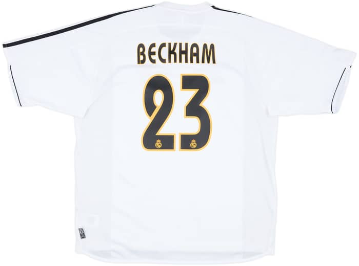 2003-04 Real Madrid Home Shirt Beckham #23 - 8/10 - (XL)
