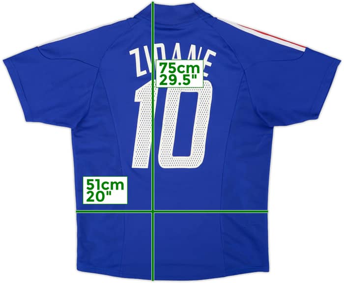 2002-04 France Home Shirt Zidane #10 - 6/10 - (M)