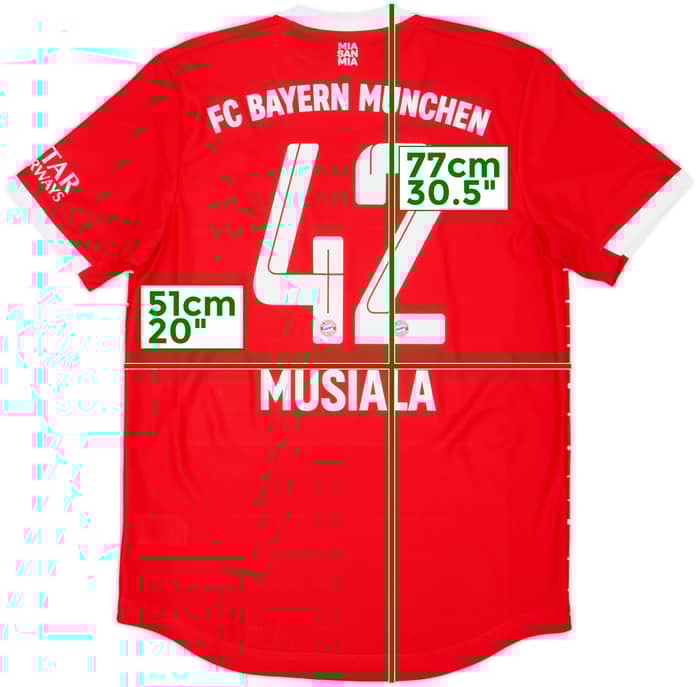 2022-23 Bayern Munich Authentic Home Shirt Musiala #42 (M)