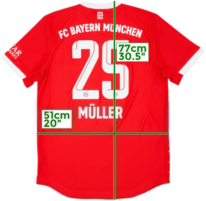 2022-23 Bayern Munich Authentic Home Shirt Muller #25 (M)